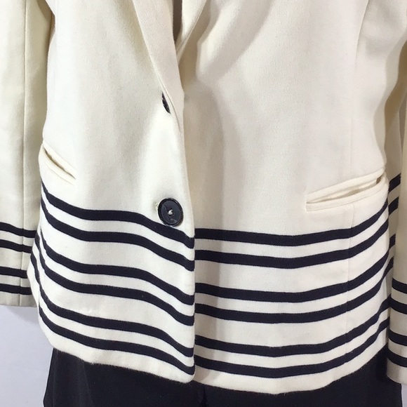 J. Crew nautical cotton stripe blazer S - Picture 4 of 11